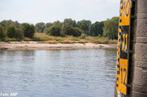 Waterpeil Rijn bijna laagste ooit