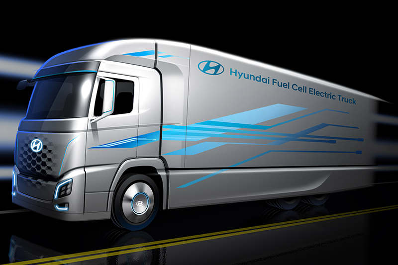 Hyundai presenteert elektrisch aangedreven vrachtwagen met brandstofcel