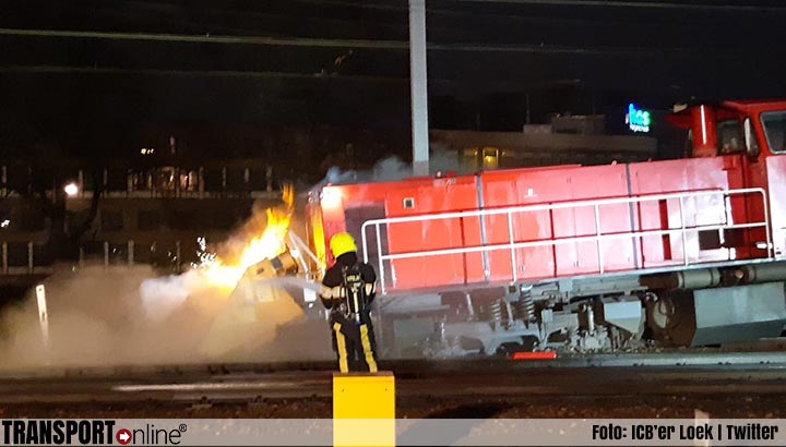 Treinverkeer Venlo ligt stil door brand locomotief goederentrein [+foto's]