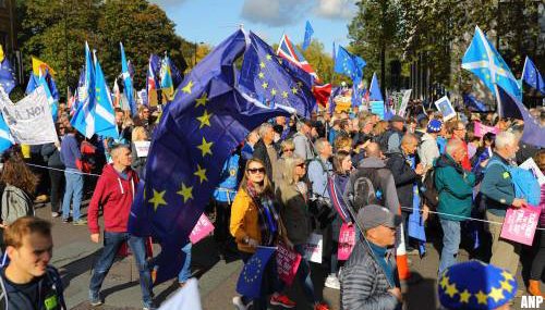 Honderdduizenden betogers in Londen eisen nieuw referendum