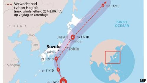 Japan maakt zich op voor tyfoon Hagibis