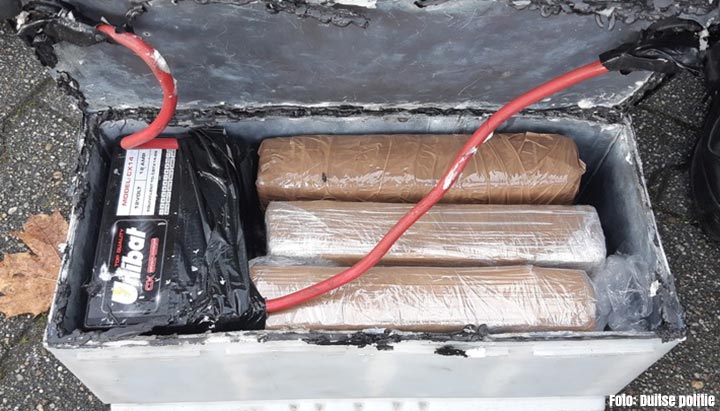 Cocaïne in accu gevonden bij Duitse grens