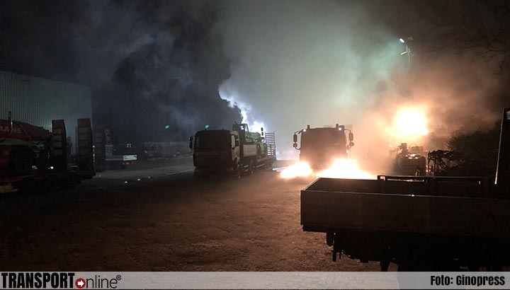 Vrachtwagen uitgebrand bij Tillemans Verhuur in Mill [+foto]