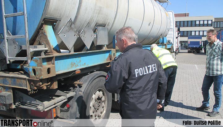 Duits bedrijf waarschuwt politie vanwege levensgevaarlijke tankwagen [+foto's]