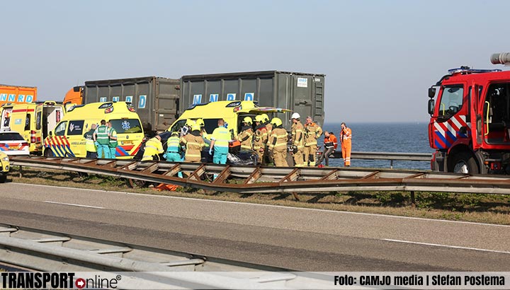 Afsluitdijk afgesloten na ernstig ongeval [UPDATE+foto's]