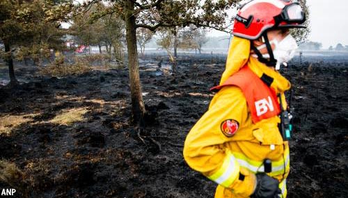 Groot natuurgebied bij Leusden gaat in vlammen op