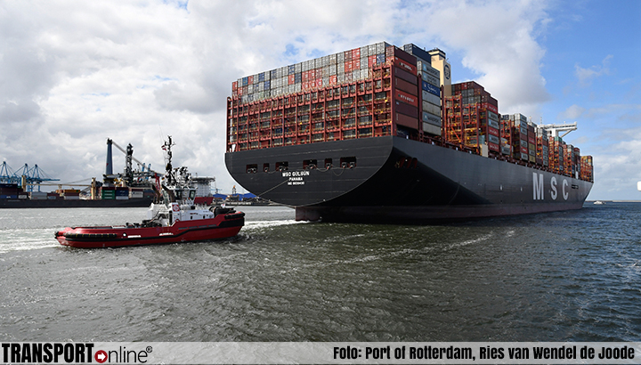 Grootste containerschip MSC Gülsün aangekomen in Rotterdamse haven [+foto&video]