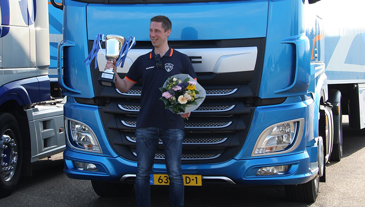 Christian Wesselius strijdt voor Nederland tijdens de Internationale finale van de DAF Driver Challenge