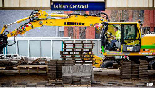 Overlast voor reizigers via Leiden Centraal door werk aan spoor