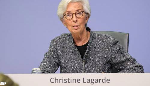 Lagarde rekent op krimp eurozone dit jaar tot wel 12 procent