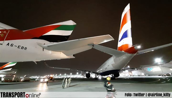 Airbus A350 en Boeing 777 botsen op Dubai Airport [+foto's]