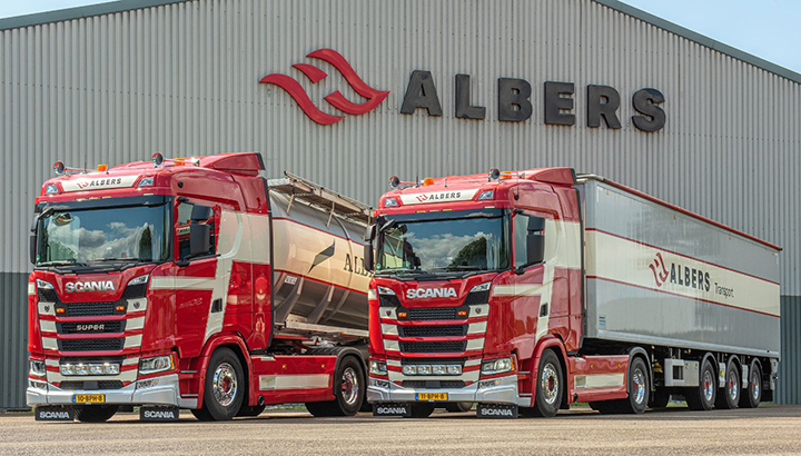 Twee nieuwe Scania's voor Albers BV uit Landhorst