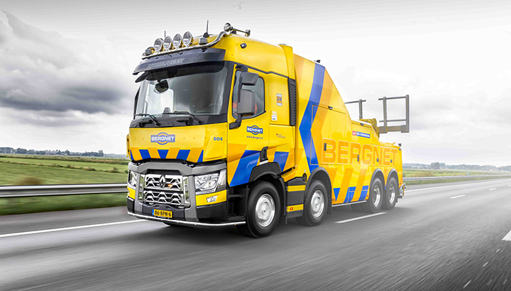 Robuuste Renault Trucks C 520 bergingstruck voor Bergnet