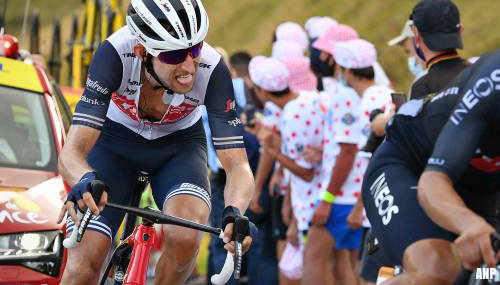 Bauke Mollema met gebroken pols uit de Tour de France