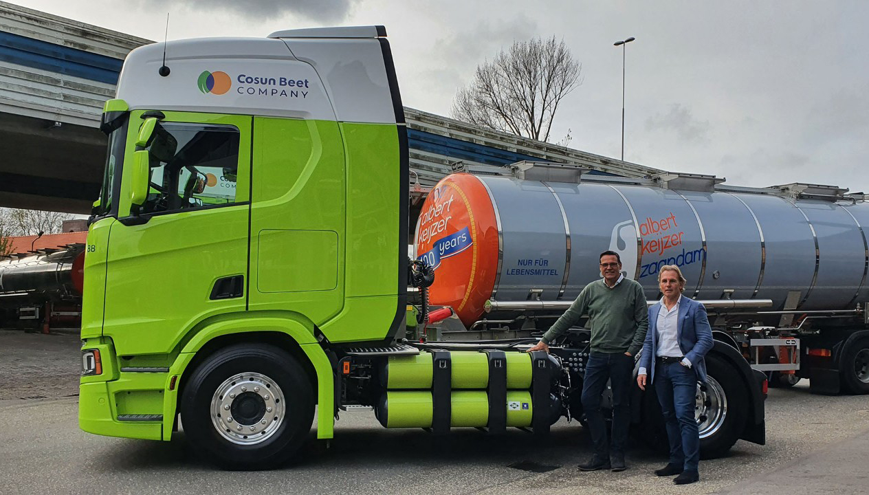 Drie bio-CNG Scania's voor 100-jarig Albert Keijzer tanktransport