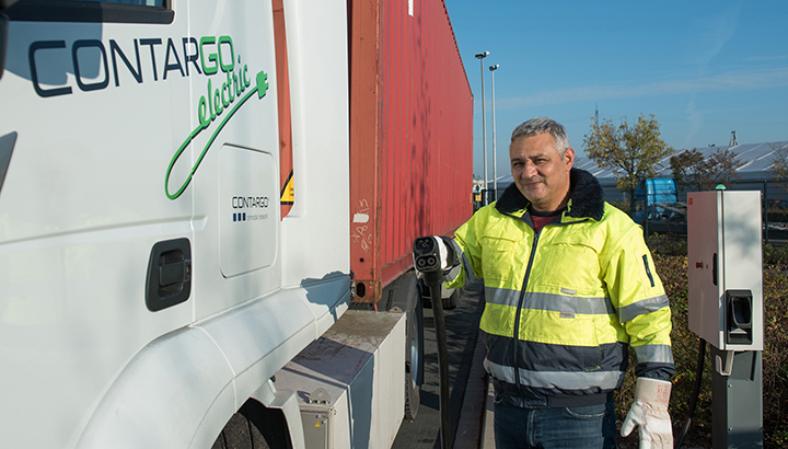Contargo Neuss heeft snellader voor e-vrachtwagens