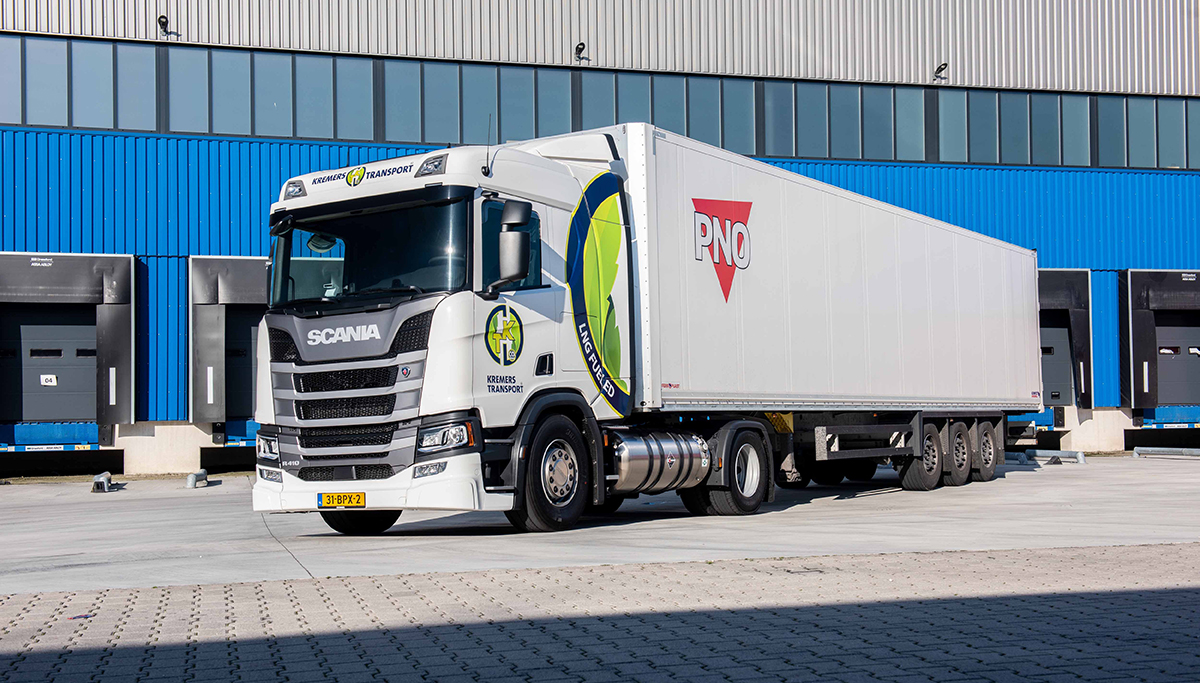 Nieuwe Scania R410 op LNG voor Kremers Transport