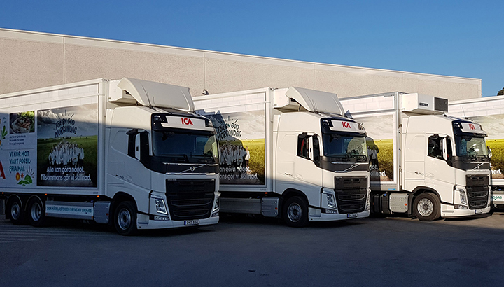 Volvo Trucks gaat samenwerken met ICA Zweden om de impact van het goederentransport op het klimaat te verminderen