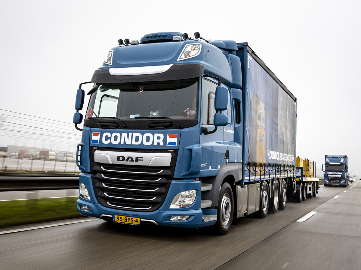 Drie nieuwe DAF CF voor Vlot Logistics/Condor Testgewichten