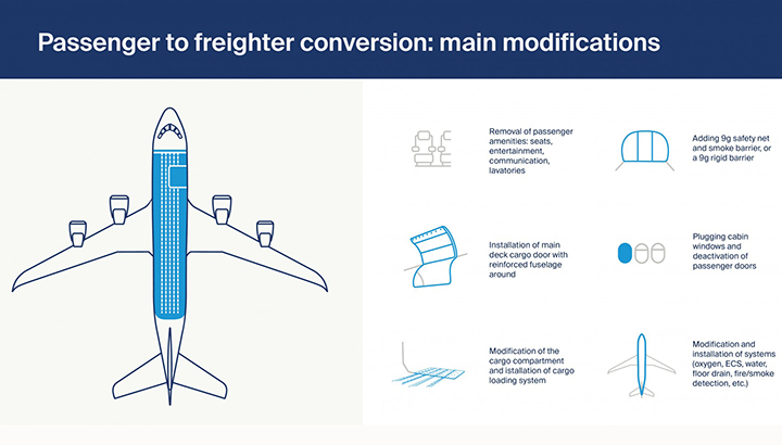Kuehne + Nagel ontwikkelt logistieke oplossing om passagiersvliegtuigen om te bouwen tot vrachtvliegtuigen