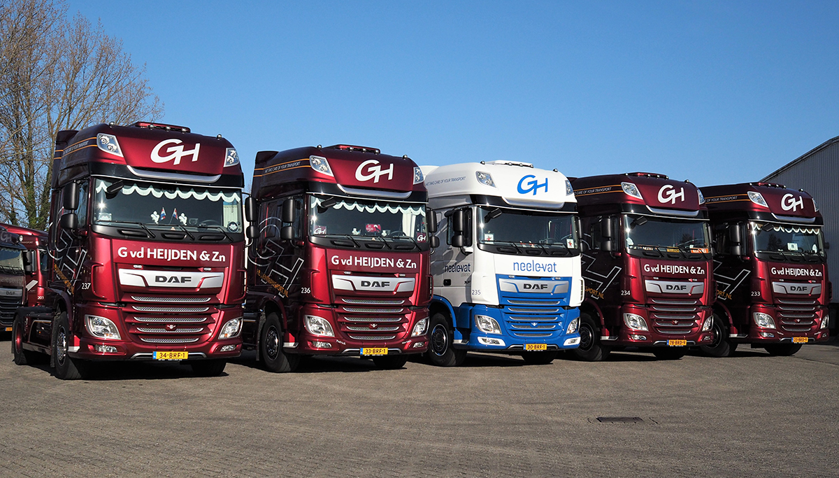 Zes nieuwe DAF trucks voor G. van der Heijden en Zonen