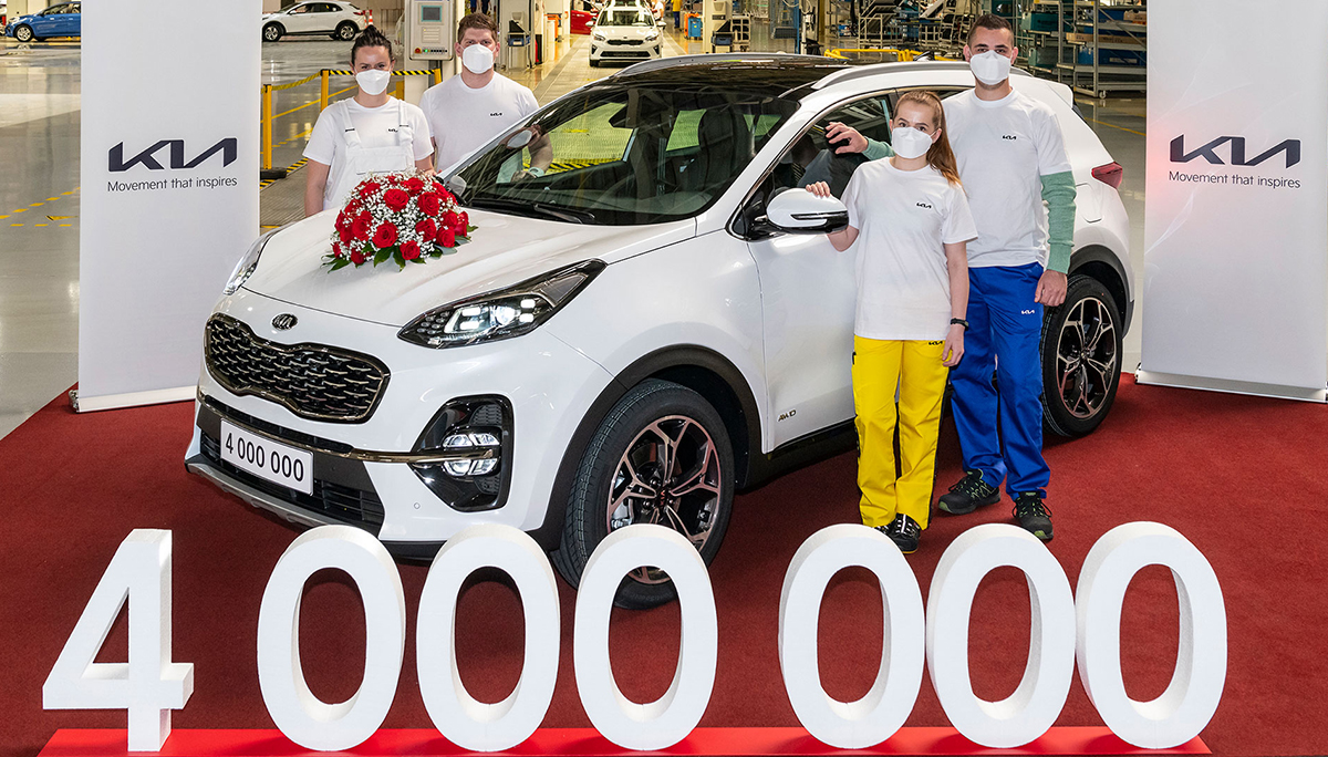 Europese Kia-fabriek bouwt vier miljoenste auto
