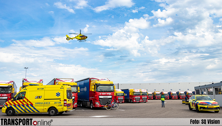 Traumaheli landt bij transportbedrijf in Giessen [+foto]
