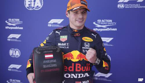 Verstappen start ook tijdens GP van Oostenrijk vanaf poleposition