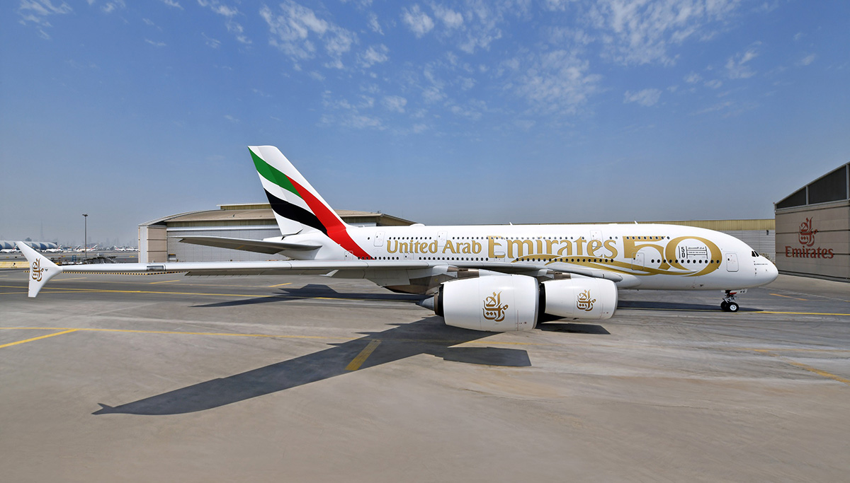 Emirates rolt speciale livreien uit ter gelegenheid van 50-jarig jubileum van de VAE
