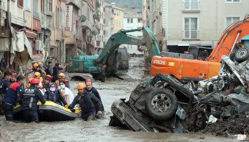 Dodental overstromingen Turkije overstijgt de 50