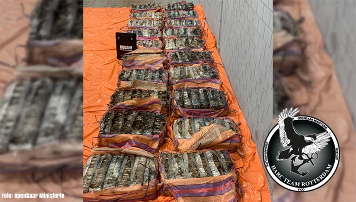 Douane onderschept 1400 kilo cocaïne tussen cacao