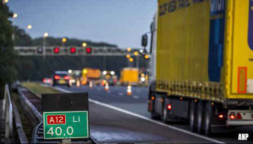 Afsluiting A12 zorgt voor 'economische schade' bij transporteurs