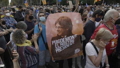 Protest in Barcelona tegen arrestatie Puigdemont