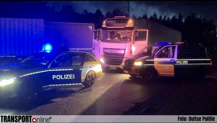 Dronken vrachtwagenchauffeur van Duitse A1 gehaald [+foto's]