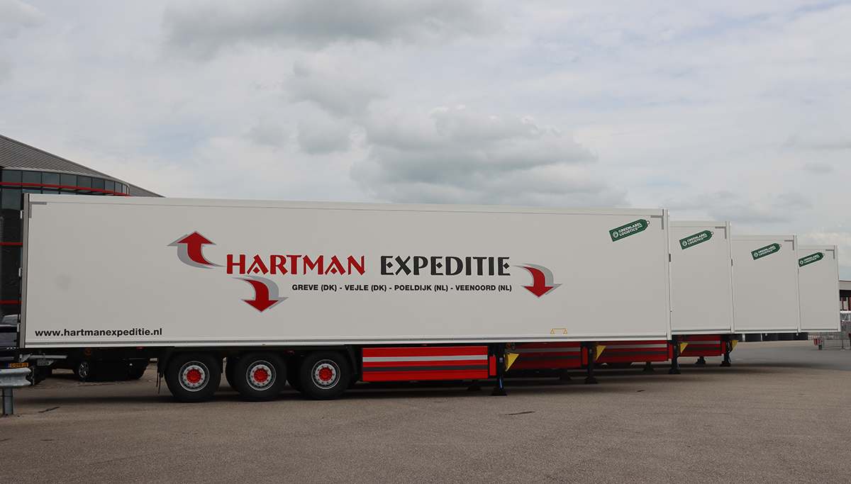 Vier nieuwe Krone polyester koelopleggers voor Hartman Expeditie