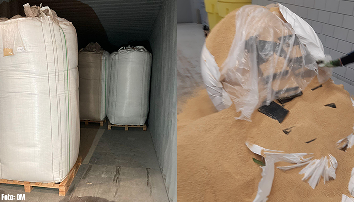 Rotterdamse Douane onderschept 4178 kilo cocaïne in big bags met soja