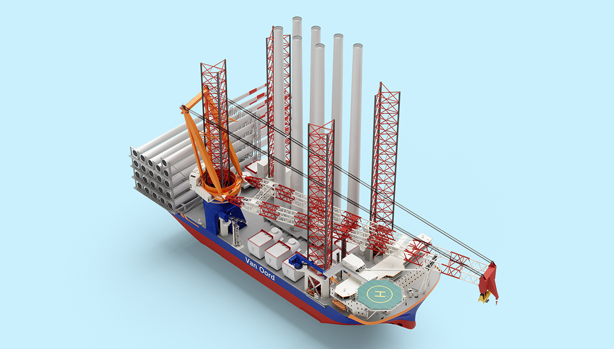 Van Oord bestelt mega-schip om 20 MW offshore windmolens te installeren