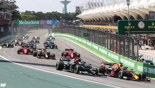 Hamilton wint in Brazilië en verkleint achterstand op Verstappen