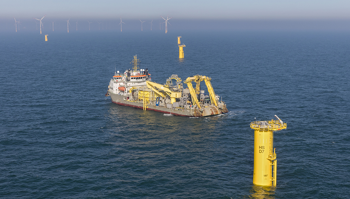 Boskalis verwerft inter-array kabellegcontract voor offshore windparken Borkum Riffgrund 3 en Gode Wind 3