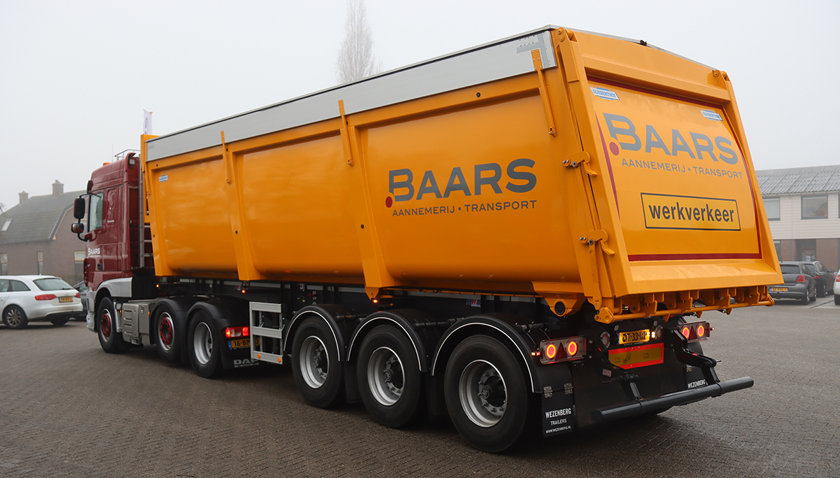Nieuw HRD trailerchassis met Gijsbertsen bagger/slibkipper voor Baars Transport