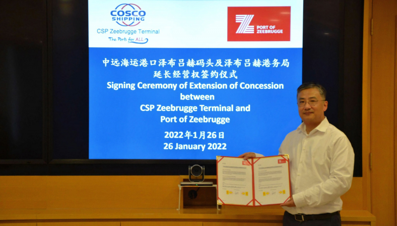 Hernieuwde samenwerking tussen Cosco Shipping Ports en Zeebrugse haven