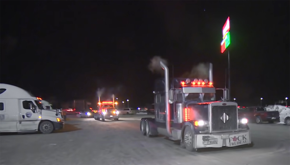 Canadese vrachtwagenchauffeurs in opstand tegen quarantaine- en vaccinatieregels middels 'Freedom Convoy' [+video's]