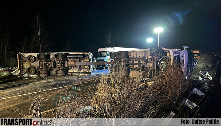 Vele wachtende vrachtwagens bemoeilijken hulpverlening bij ongeval Duitse A2 [+foto]