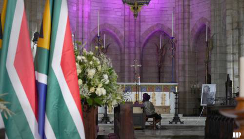 Afscheid van bisschop Desmond Tutu in kathedraal Kaapstad
