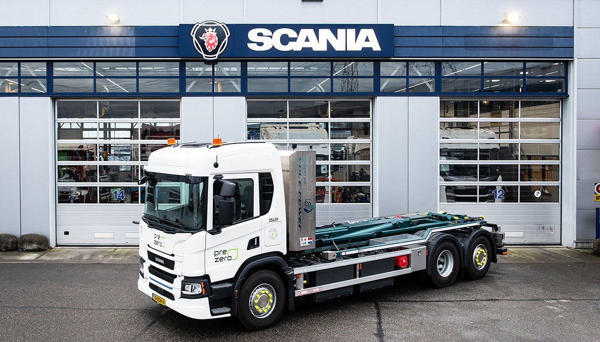 PreZero heeft Nederlandse primeur met eerste twee volledig elektrische Scania's voor afvalinzameling