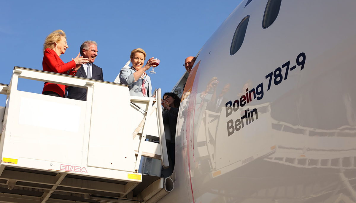De eerste Dreamliner in de langeafstandsvloot van Lufthansa heet 'Berlin'