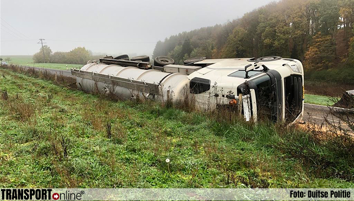 Vrachtwagenchauffeur lichtgewond bij ongeval op Duitse L9 [+foto]