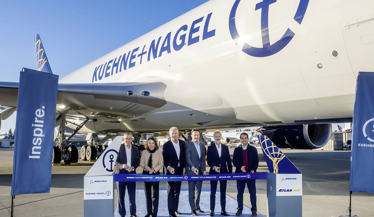 Kuehne+Nagel ontvangt zijn eerste Boeing 747-8 Freighter 'Inspire' van Atlas Air