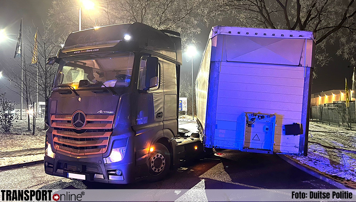 Dubbel pech voor vrachtwagenchauffeur in Erfurt [+foto]