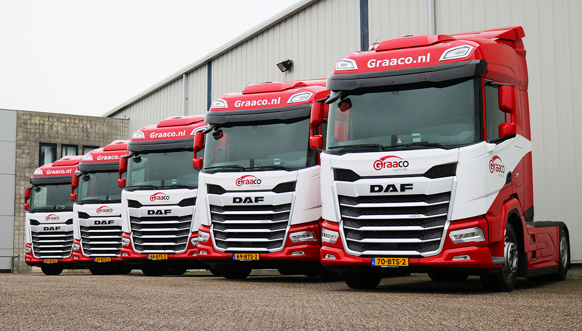 Logistiek dienstverlener Graaco vernieuwt zijn wagenpark met vijf nieuwe DAF XF 480 trekkers
